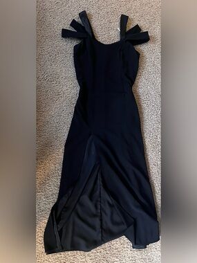 Halston Heritage elegant Black 3 strap Maxi Dress